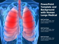 Powerpoint template and background with human lungs medical