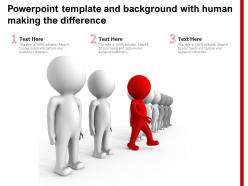 Powerpoint template and background with human making the difference