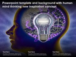 Powerpoint template and background with human mind thinking new inspiration concept