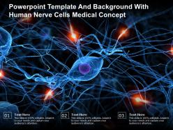Powerpoint template and background with human nerve cells medical concept