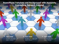Powerpoint template and background with humanity connecting network concept