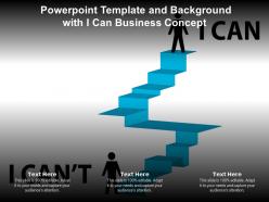 Powerpoint template and background with i can business concept