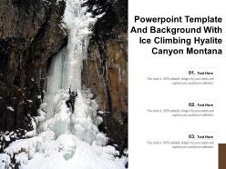 Powerpoint template and background with ice climbing hyalite canyon montana