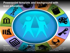 Powerpoint template and background with icon education
