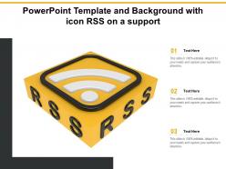 Powerpoint template and background with icon rss on a support