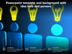 Powerpoint template and background with idea bulb and persons