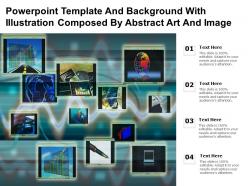 Powerpoint template and background with illustration composed by abstract art and image