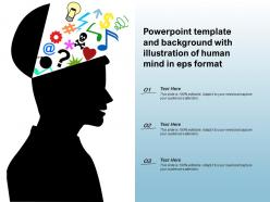 Powerpoint template and background with illustration of human mind in eps format