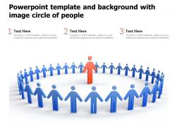 Powerpoint template and background with image circle of people