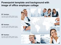Powerpoint template and background with image of office employee collage