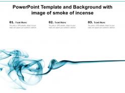 Powerpoint template and background with image of smoke of incense