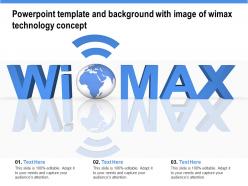 Powerpoint template and background with image of wimax technology concept