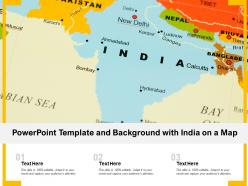 Powerpoint template and background with india on a map