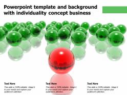 Powerpoint template and background with individuality concept business