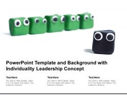 Powerpoint template and background with individuality leadership concept