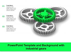 Powerpoint Template And Background With Industrial Gears