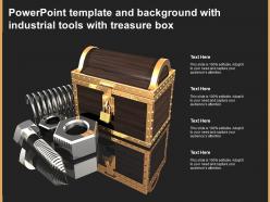 Powerpoint Template And Background With Industrial Tools With Treasure Box