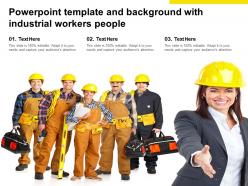 Powerpoint Template And Background With Industrial Workers People