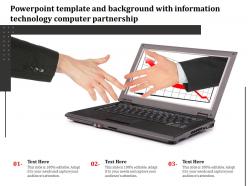 Powerpoint template and background with information technology computer partnership