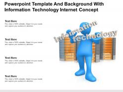 Powerpoint template and background with information technology internet concept