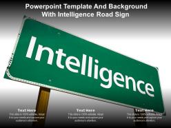 Powerpoint template and background with intelligence road sign