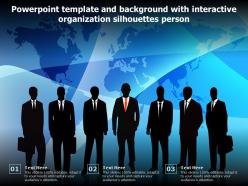 Powerpoint template and background with interactive organization silhouettes person Powerpoint template and background with interactive organization silhouettes person