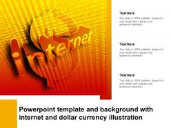 Powerpoint template and background with internet and dollar currency illustration