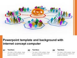 Powerpoint template and background with internet concept computer