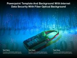 Powerpoint template and background with internet data security with fiber optical background