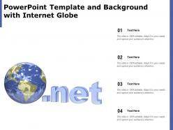 Powerpoint template and background with internet globe