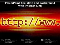 Powerpoint Template And Background With Internet Link