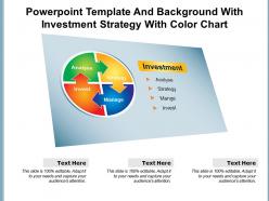 Powerpoint template and background with investment strategy with color chart