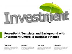Powerpoint template and background with investment umbrella business finance