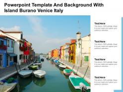 Powerpoint template and background with island burano venice italy