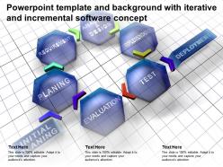 Powerpoint template and background with iterative and incremental software concept