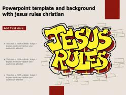 Powerpoint template and background with jesus rules christian