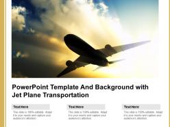 Powerpoint Template And Background With Jet Plane Transportation