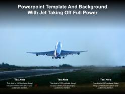 Powerpoint template and background with jet taking off full power
