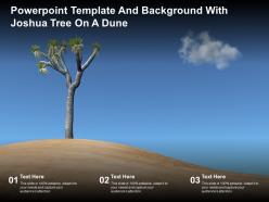 Powerpoint template and background with joshua tree on a dune