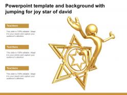 Powerpoint template and background with jumping for joy star of david