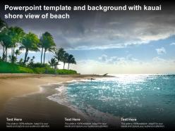Powerpoint template and background with kauai shore view of beach