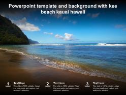 Powerpoint template and background with kee beach kauai hawaii