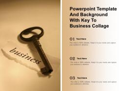 Powerpoint template and background with key to business collage
