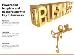 Powerpoint template and background with key to business