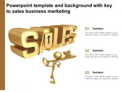 Powerpoint template and background with key to sales business marketing