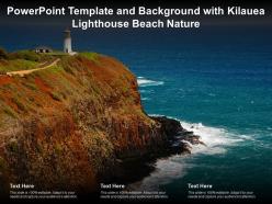 Powerpoint template and background with kilauea lighthouse beach nature
