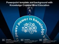 Powerpoint template and background with knowledge creative mind education