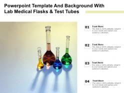 Powerpoint Template And Background With Lab Medical Flasks And Test Tubes