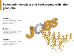 Powerpoint template and background with labor gear jobs