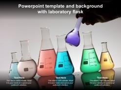 Powerpoint template and background with laboratory flask